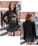 Christmas Knitted Pullover Sweater For Women 2025 Autumn And Winter New Fashion Casual Loose Sweater Womens Clothing