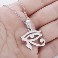 Ancient Egyptian Pharaoh Life Anka Cross Stainless Steel Necklace Anubis Totem Pendant Men\'s Amulet Jewelry Leather Rope Chain
