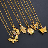 Anniyo Butterfly Mary Guadalupe Cross Butterfly Hamsa Charms Pendand Necklaces Wedding Party African Hawaiian Jewelry @@100040