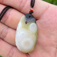 Natural Gobi Agate Pendant Alxa Eye Rock Rough Polished Energy Crystal Quartz Necklace Reiki Healing Stone Decor Gift