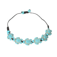 Turtle Hand Woven Bracelet Bohemian Style Ocean Series Vacation Style Turtle Woven Ankle Chain