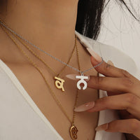 Personalized Punjabi Letter Necklace Sikh Symbol Stainless Steel Fine Jewelry Memorial Jewelry Customized With Any Symbol