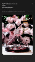 Lead-Free Crystal Wine Decanter  Iceberg Design Aerator Optional Wooden Stopper Home Bar Accessory Barware and homemade items