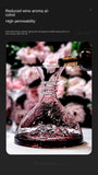 Lead-Free Crystal Wine Decanter  Iceberg Design Aerator Optional Wooden Stopper Home Bar Accessory Barware and homemade items