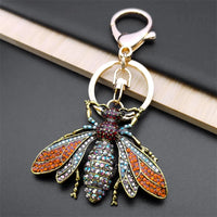 Cute Sweet Colorful Full Crystal Big Bear Key Chain Alloy Rhinestone Fashion Bag Accessories Keyring Jewelry Wholesale N9029
