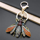 Cute Sweet Colorful Full Crystal Big Bear Key Chain Alloy Rhinestone Fashion Bag Accessories Keyring Jewelry Wholesale N9029