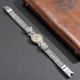 New Silver Color China-Chic Bracelet Bagua Pixiu Om Mani Padme Hum Retro and Old Fashionable Fashion Hegemonic Jewelry