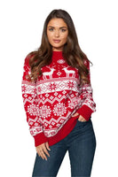New Spring Autumn Knitted Pullover Top Long Sleeve Base Layer Round Neck Parent-Child Sweater Christmas Elements Pulover Top