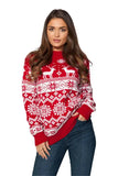 New Spring Autumn Knitted Pullover Top Long Sleeve Base Layer Round Neck Parent-Child Sweater Christmas Elements Pulover Top