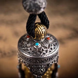 Retro Six Character Buddhist Sutras Scripture Barrel Pendant Women Jewelry Trendy Men Amulet Necklace Male Female Accessories