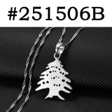 Anniyo Liban Pendants Necklaces Lebanese Cedar Jewelry Lebanon Map Eastern Rite Church Maronite Cross Allah Symbol #251506