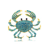 Women Shining Jellyfish Pins Rhinestone Beautiful Sea Animal Party Brooch