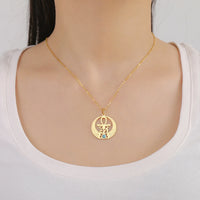 Dawapara Ankh Cross Eye of Horus Necklace Key of Life Scarab Pendant Ancient Egyptian Protection Amulet Stainless Steel Jewelry