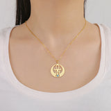 Dawapara Ankh Cross Eye of Horus Necklace Key of Life Scarab Pendant Ancient Egyptian Protection Amulet Stainless Steel Jewelry