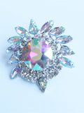 Fashionable sparkling rhinestone necklace set with exaggerated personality water drop earrings bride's wedding women's