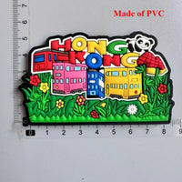Hong Kong Refrigerator Magnets Tourism wood PVC Resin Fridge magnet Decoration Victoria Harbour Convention and Exhibition Centre