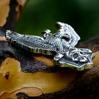 2022 NEW Men's 316L stainless steel Eagle Skull bird Head 3D Pendant Necklace Animal for teens jewelry Gift free shipping