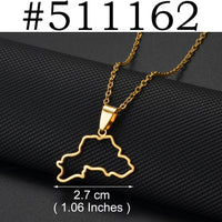 Anniyo Belarus Pendant Necklaces for Women Girls Stainless Steel Jewelry Gold Color and Silver Color #511062