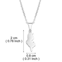 Anniyo 2CM Tunisia Map Pendant Necklaces Stainless Steel North Africa Tunisienne Jewelry #005362