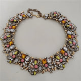 2025 New Fashion Crystal Rhinestones Large Collar Choker Necklace Earrings Women Jewelry Sets Indian Statement Wedding Necklace