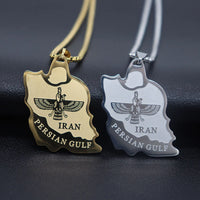 Fashionable stainless steel Mazda Map pendant necklace, versatile and personalized collarbone chain for both men and women