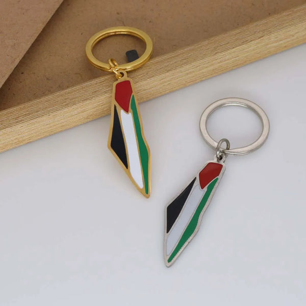 New fashion stainless steel mirror Israel dripping oil pendant Keychain men's and women's bags Car Israel pendant accessories sm