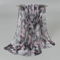 Indian Style New Chiffon Scarves Women Breathable Thin Simulation Silk Scarf Ladies Shawl And Wraps Women Printing Hijab Stole