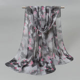Indian Style New Chiffon Scarves Women Breathable Thin Simulation Silk Scarf Ladies Shawl And Wraps Women Printing Hijab Stole