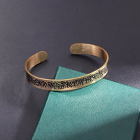 Exquisite Quran Verses Ayatul Kursi Bracelet Islamic Muslim Stainless Steel Jewelry Men\\\\'s Arabic Calligraphy Bangles Ramadan