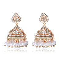 Gypsy Jewelry Retro Ethnic Indian Jhumka Crystal Small Bells Beads Drop Tassel Earrings Women Bohemian Statement Jhumki Tribal