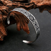 Fashion Creative Vikings Valknut Bracelets For Men Women 316L Stainless Steel Nordic Celtics Knot Open Bangle Jewelry Wholesale
