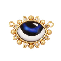Newest Classic Amulet Turkish Blue Evil Eye Charm Pendant,18K Gold Cubic Zirconia CZ Paved,Jewelry Necklace Bracelet Supply L30