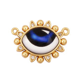 Newest Classic Amulet Turkish Blue Evil Eye Charm Pendant,18K Gold Cubic Zirconia CZ Paved,Jewelry Necklace Bracelet Supply L30