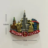 Poland 3D Fridge Magnets Tourism Souvenir Resin Refrigerator Magnets Sticker Collection Handicraft Gift Home Decoration Articles