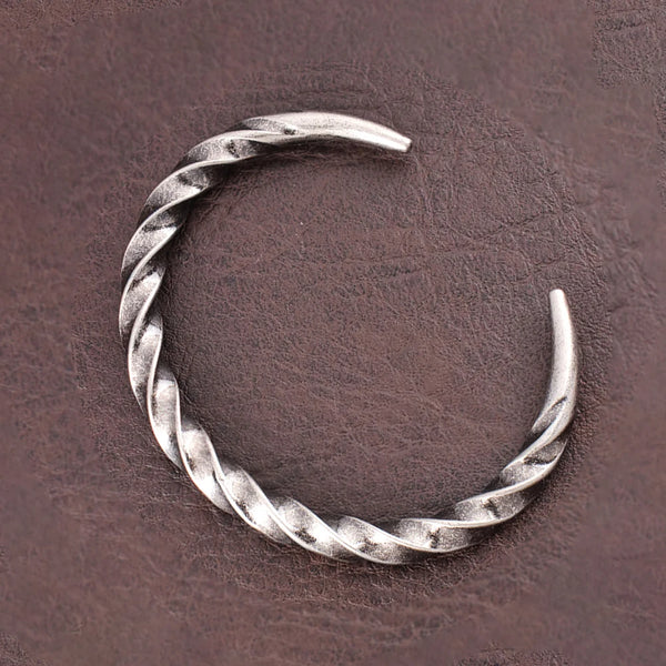Stainless Steel Fashion Simple Adjustable Bracelet Men's Classic Design Twist Bracelet Unique Open Bangle Jewelry Gift Wholesale