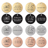 Personalized Pet Cat Dog Name Collar Accessories Circle Custom Engraved ID Tag Necklace Chain Charm Supplies For Dog Product