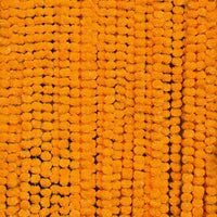 5-50pcs Marigold Flower Garland For Decoration 5 ft Artificial Flowers Mexican Diwali Indian Wedding Party Pooja Day of The Dead