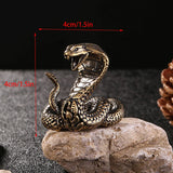 Copper Brass Mini Snake Antique Bronze Decor Figurines For Interior Decoration Desktop Ornament Pure Copper Miniatures Statue