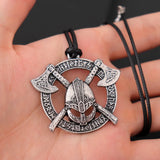 Trendy Retro Crow Prairie Wolf Double Sided Viking Tomahawk Pendant Necklace Charm Men's Necklace Metal Accessorie Party Jewelry