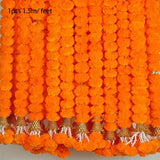 Long Strands Artificial Marigold Garland Pooja Diwali Fiesta Indian Décor Pooja Marigold Flowers Pooja Wedding Events Decor