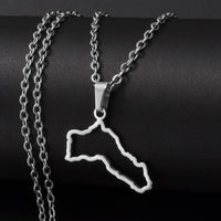 Anniyo Kurdistan Pendant Chain Necklaces for Women Men Stainless Steel Jewelry @319101