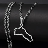 Anniyo Kurdistan Pendant Chain Necklaces for Women Men Stainless Steel Jewelry @319101