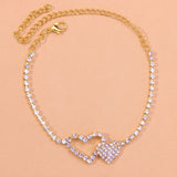 Women's Charm Metal Pearl Anklet Golden Multilayer Foot Chain Bohemia Fashion Rhinestone Ankle Bracelet Beach Jewelry Accessory