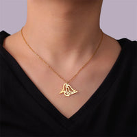 Jeshayuan Iranian Farsi God Necklace for Women Persian Calligraphy Love Pendant Mythology Symbol Amulet Stainless Steel Jewelry
