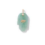 Fatima Hamsa Hand Evil Eye Pendant Lapis Lazuli Amethysts Rose Quart Natural Stone Charm For Making Necklace Bracelet Accessorie