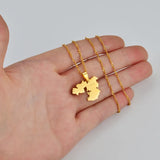 Anniyo Ethiopian Oromia Map Pendant Necklaces for Women Girl Ethiopia Jewelry #239221