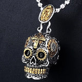 Retro Devil Mask Pendant Japanese Samurai Style Punk Pendant Necklace Men's Gothic Halloween Jewelry Gift