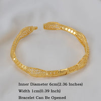 Anniyo 6CM/2.36 Inch Dubai Bangle for Women Girls Wedding Party Ethiopian Bracelet African Arab Jewelry @990006