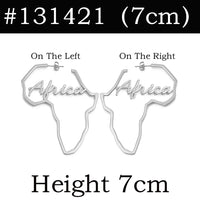 Anniyo 11cm/7cm Africa Map Stud Earrings Stainless Steel Large Hyperbole Big Earrings Ethnic Jewelry  #131421