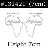 Anniyo 11cm/7cm Africa Map Stud Earrings Stainless Steel Large Hyperbole Big Earrings Ethnic Jewelry  #131421